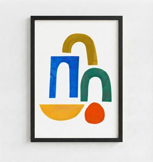 Colorful Minimalist Abstract Wall Art Print