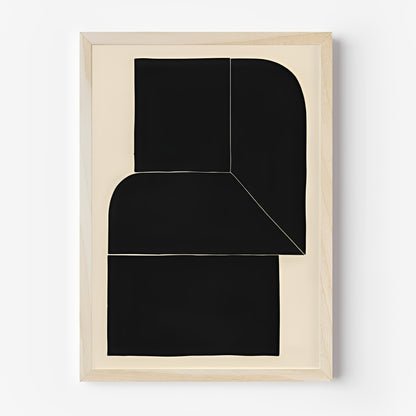Black Minimalist Abstract Wall Art Print